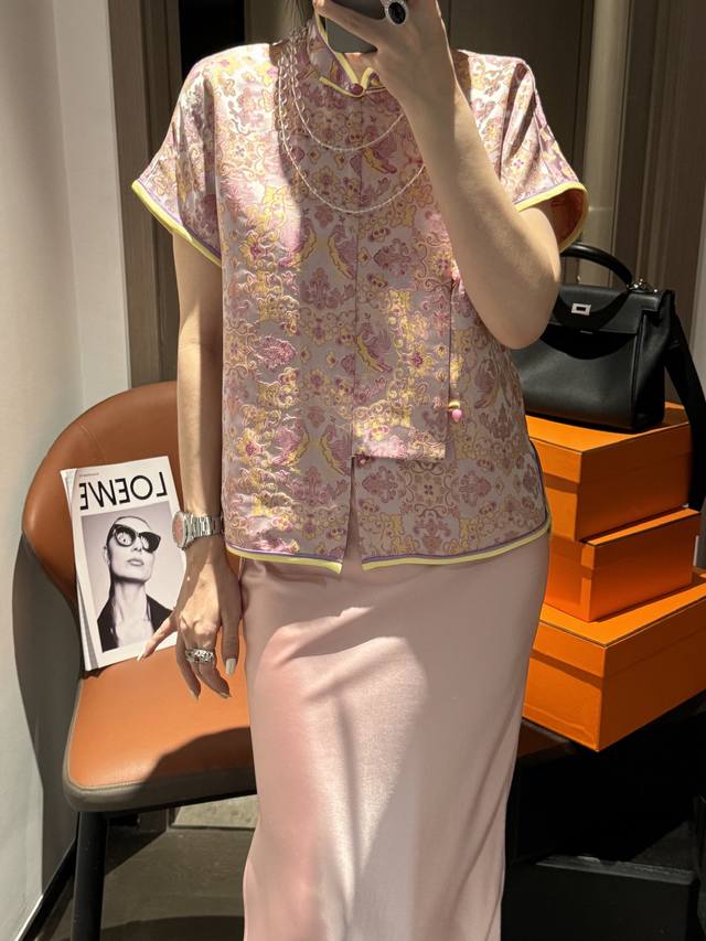 爆款上新真丝宋锦小上衣，S-Xl - 点击图像关闭