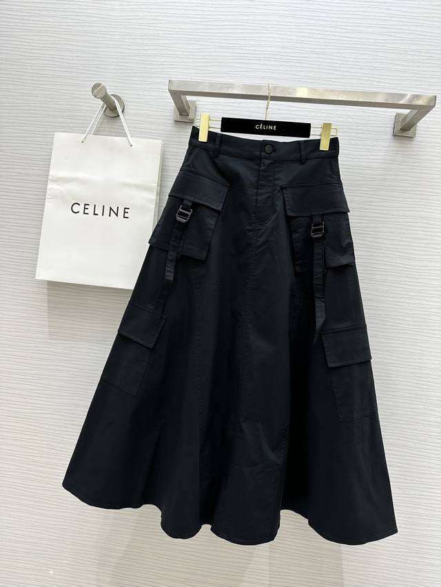 Celin2新款 飒飒工装风' 'A摆半裙 时髦摩登 立体剪裁a字版裙超级显瘦百搭 高品质定制 现货首发size：S M L Xl M码弹力腰围：68，裙长：9