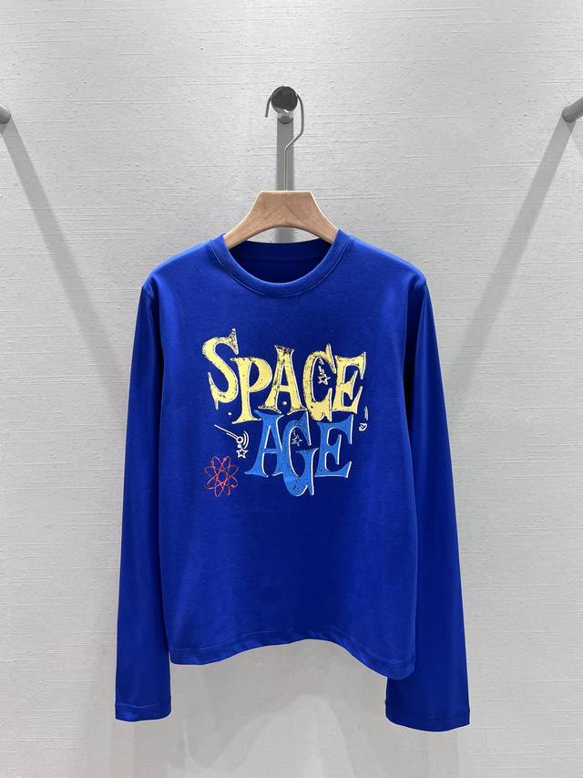 ShortSentence 24Fw早秋新款 “SPACE AGE”太空标语印花长袖T恤丨独家高版出品！面料采用进口100%棉经过强捻和烧毛双重工艺纺织而成。强 - 点击图像关闭