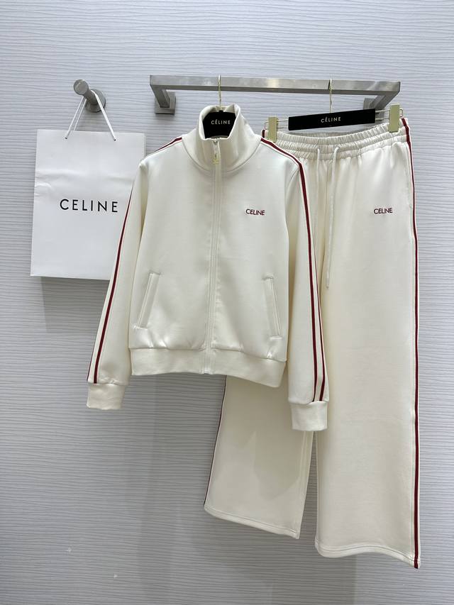 Celin2秋冬新款 立领拉链套装 休闲时髦 高品质定制 现货首发size：S M L S码肩宽：38，胸围：100，衣长：57，裤子弹力腰围：66，臀围：10 - 点击图像关闭